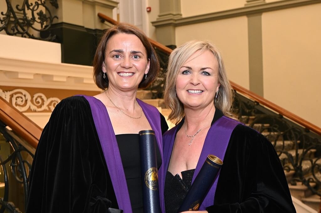 Two conferees pictured during ceremony at No. 6 Kildare Street